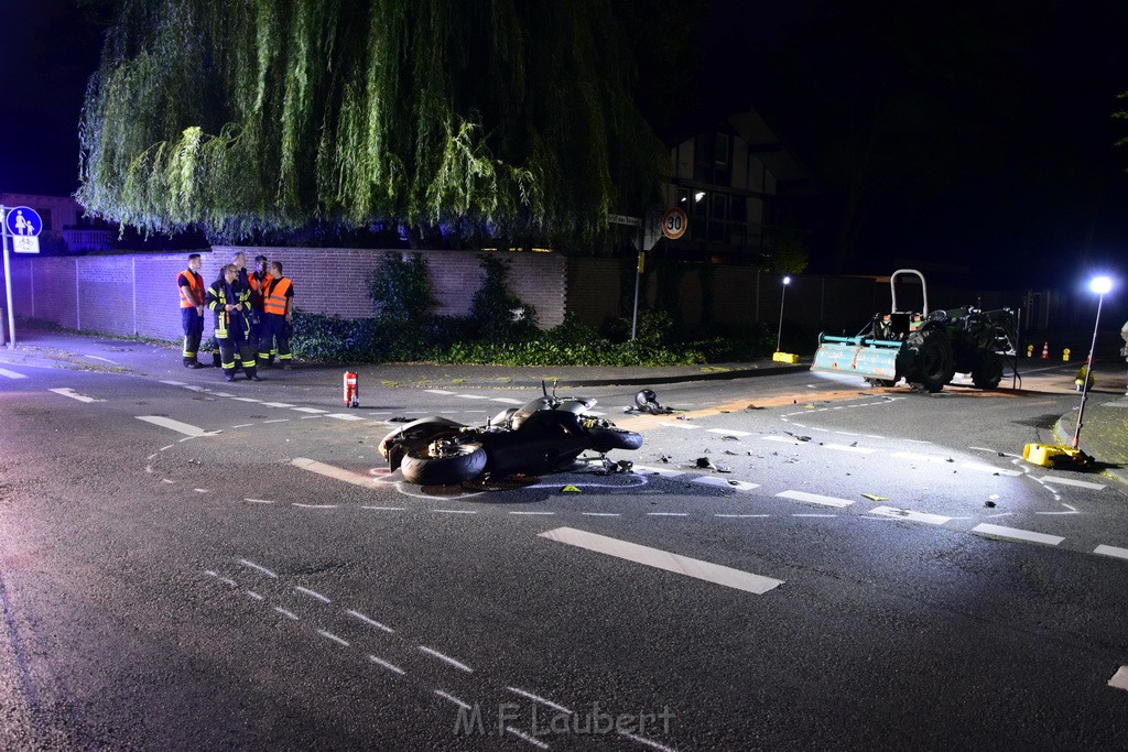 VU Krad Klein Traktor Koeln Hahnwald Bonner Landstr Unter den Birken P035.JPG - Miklos Laubert